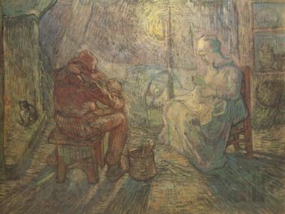 Vincent Van Gogh Evening:The Watch (nn04) France oil painting art